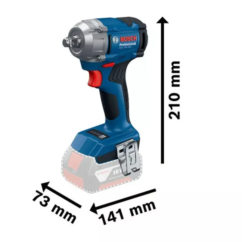 GDS 18V-350 for BOSCH Professional Cordless Impact Wrench Brushless Motor 350Nm Torque Compact Design Versatile Settings Industrial Automotive Tools