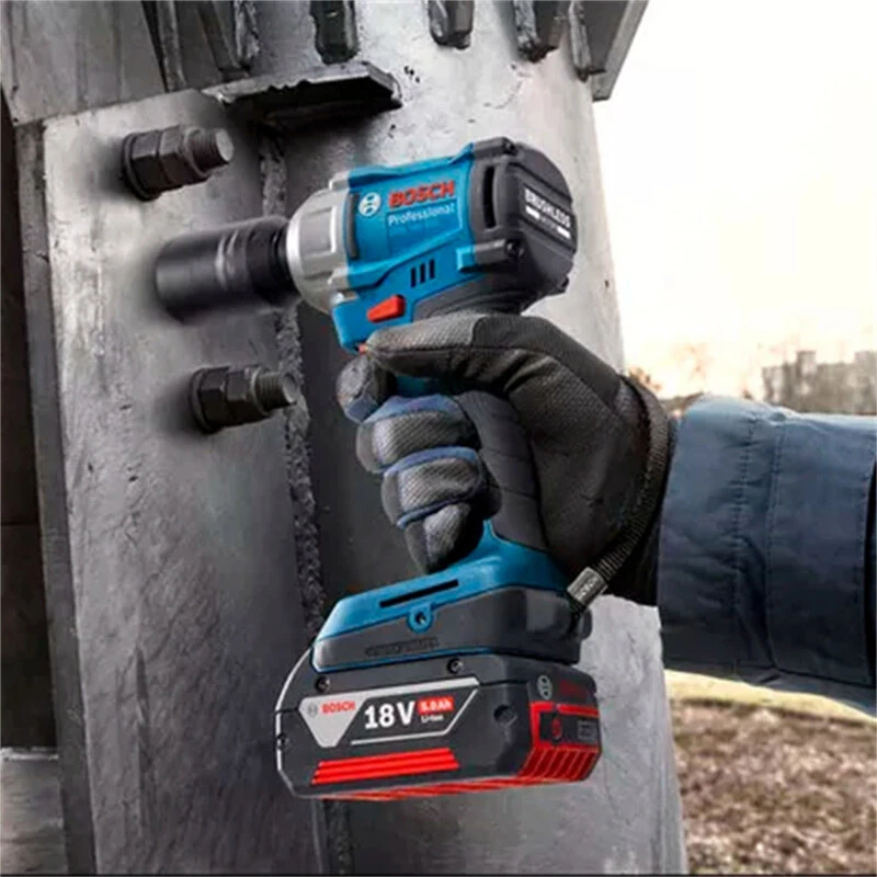GDS 18V-350 for BOSCH Professional Cordless Impact Wrench Brushless Motor 350Nm Torque Compact Design Versatile Settings Industrial Automotive Tools