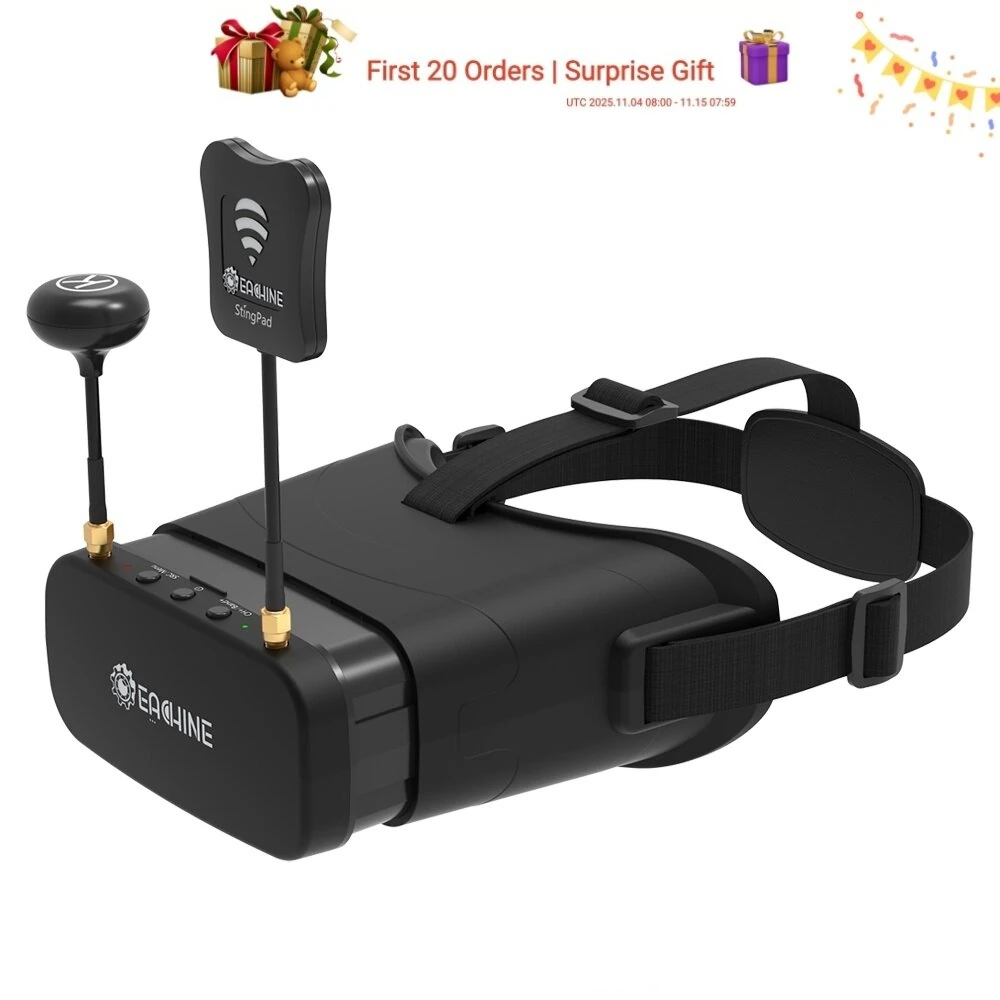 Eachine EV800DM Varifocal 5.8G 40CH Diversity FPV Goggles with HD DVR 3 Inch 900x600 Video Headset Build in 2000mAh Battery