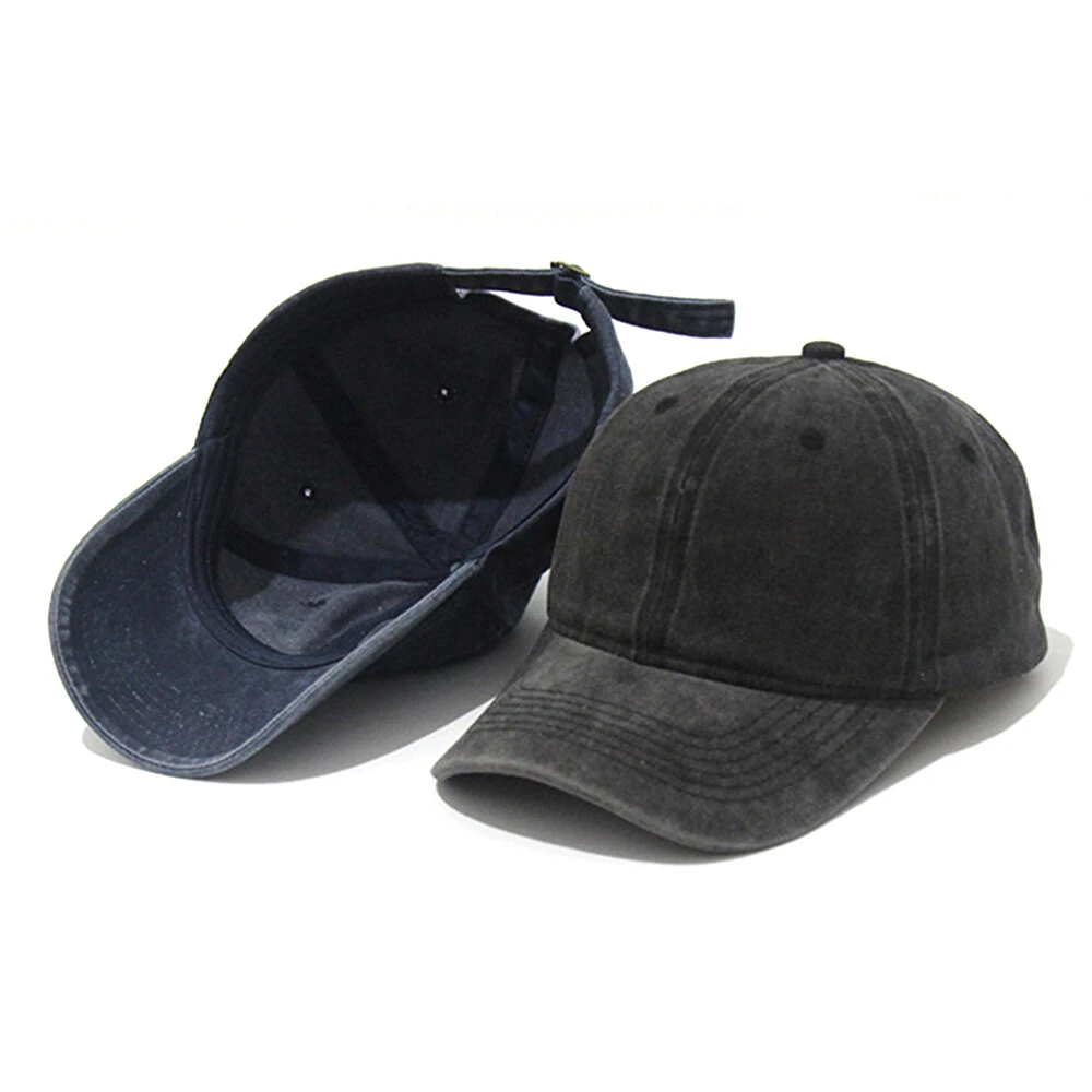 Solid Washed Denim Baseball Cap Vintage Unisex Cotton Sport Hat Outdoor Soft Breathable Versatile Sunshade Caps Women Men