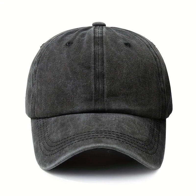 Solid Washed Denim Baseball Cap Vintage Unisex Cotton Sport Hat Outdoor Soft Breathable Versatile Sunshade Caps Women Men