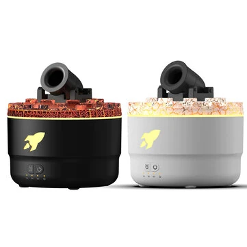 Volcanic Crack Light Artillery Air Humidifier Aromatherapy Diffuser 200ML Capacity Auto Shut-off Timer Silent Operation Dynamic Lighting for Home and Office