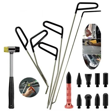 Car Hook Rods Paintless Dent Repair Hail Remover Hooks Rods Kits Auto Body Dents Stainless Steel Hands Tools