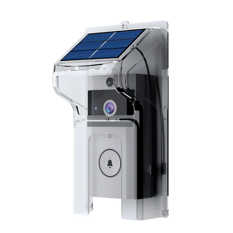 U9 Intelligent Visual Doorbell with Night Vision 720P HD Camera Two-Way Audio Solar-Powered Rainproof Cover PIR Motion Sensor Wi-Fi Real-Time Monitor