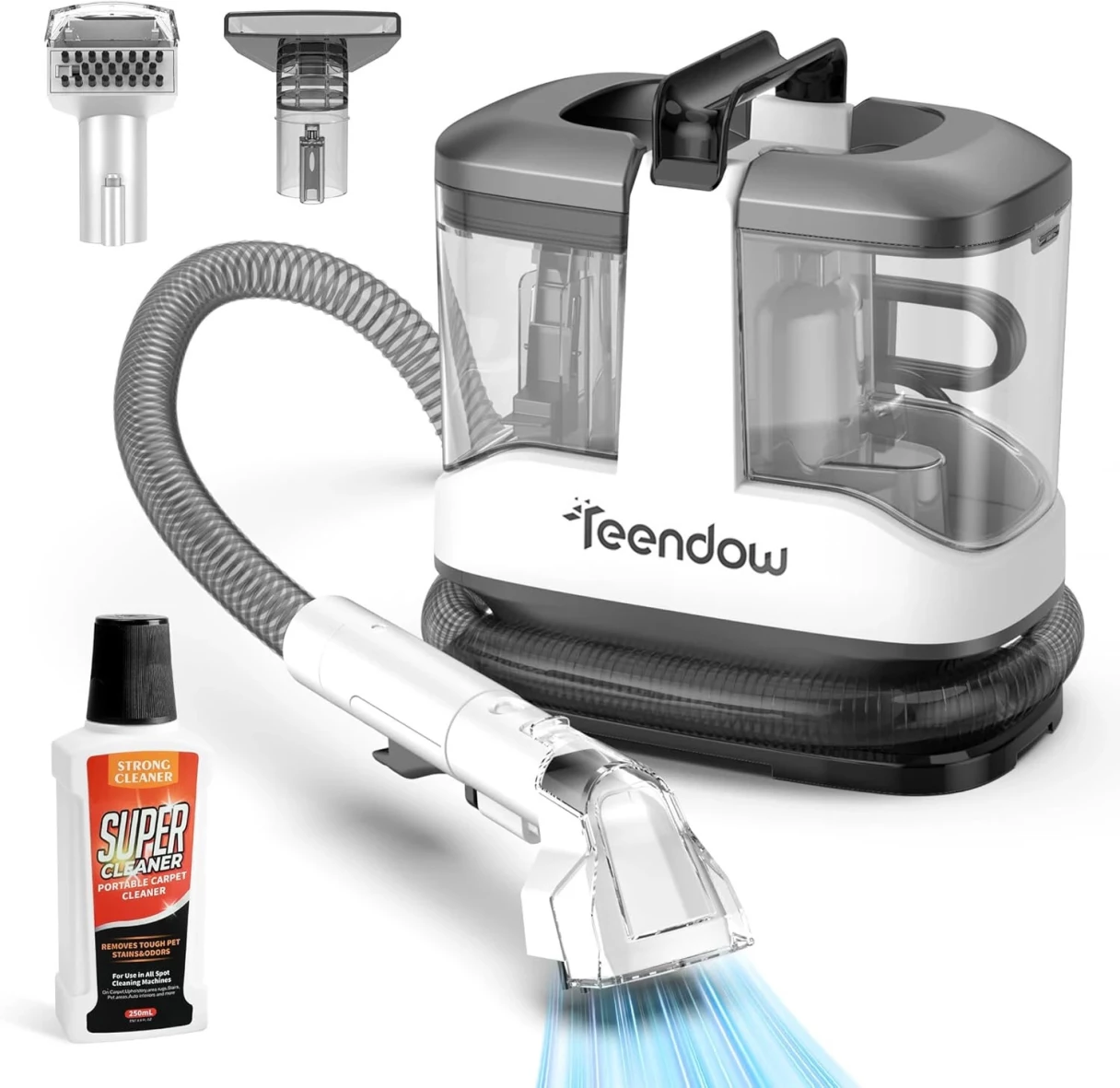 [EU Direct]Teendow C3 450W Portable Carpet Cleaner Vacuums 12kpa c5 Spot Cleaner For Carpet And Sofa Pet Stain Remover with Dual Water Tank System