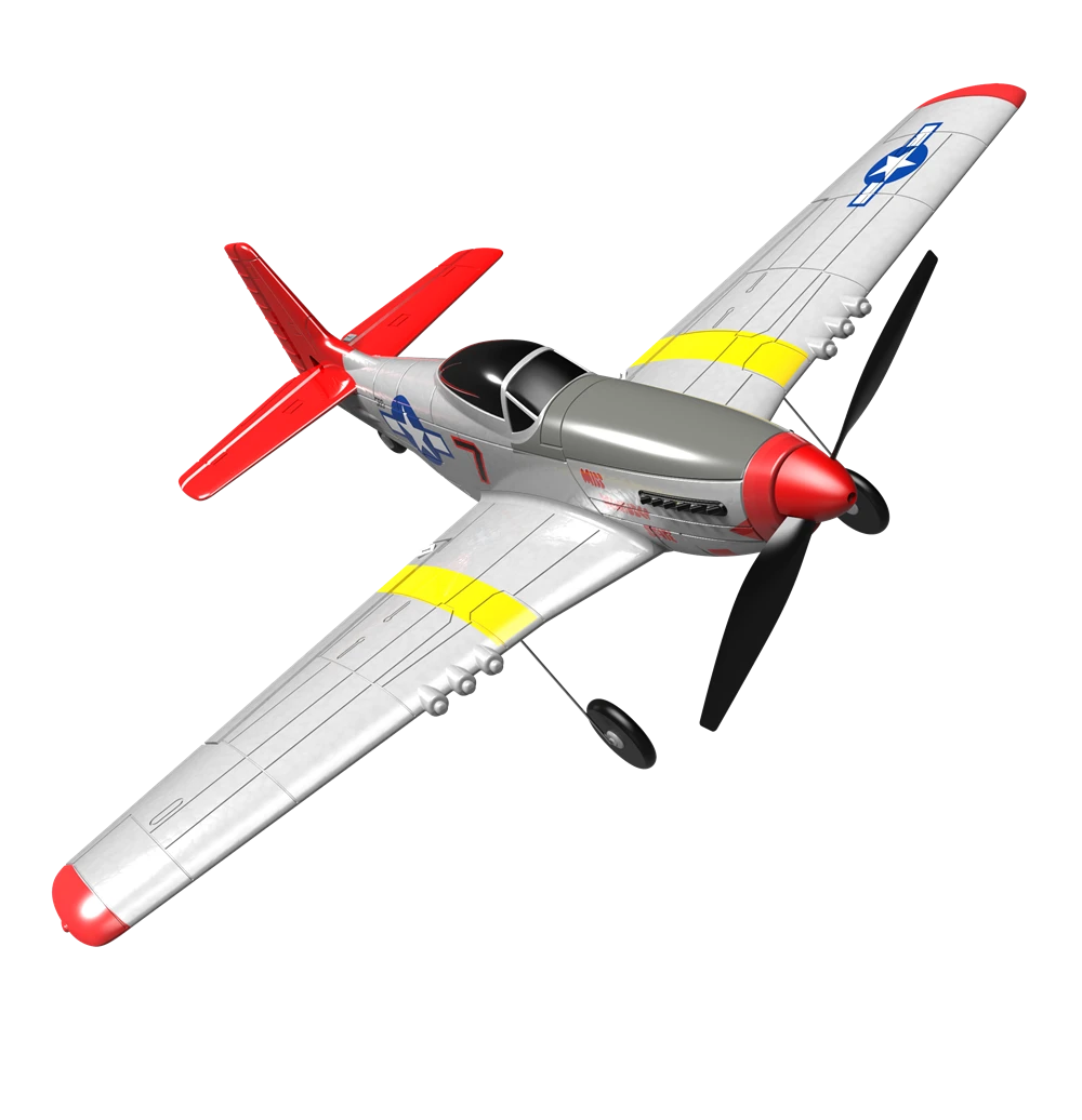Eachine Mini Mustang P-51D V2 EPP 400mm Wingspan 2.4G 6-Axis Gyro RC Airplane Trainer Fixed Wing BNF/RTF One Key Return Compatible DSM S-BUS Protocol for Beginner