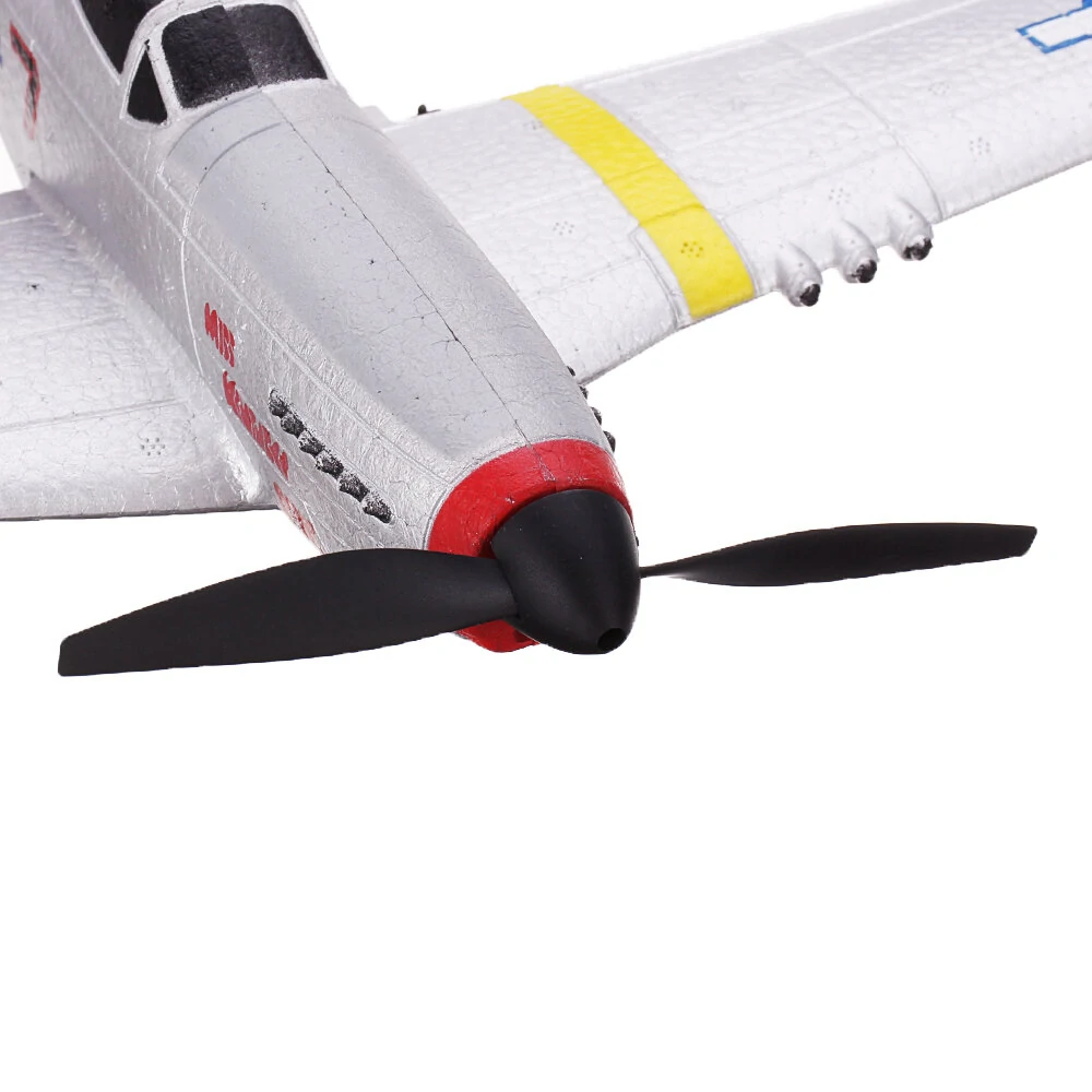 Eachine Mini Mustang P-51D V2 EPP 400mm Wingspan 2.4G 6-Axis Gyro RC Airplane Trainer Fixed Wing BNF/RTF One Key Return Compatible DSM S-BUS Protocol for Beginner