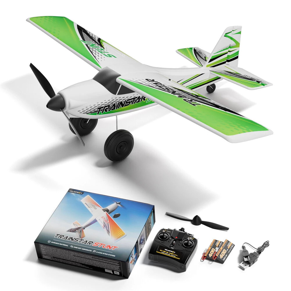 VolantexRC Trainstar Stunt 76804 500mm Wingspan 2.4G 4CH With 6-axis Gyro Brushless EPP RC Airplane Trainer Fixed Wing RTF