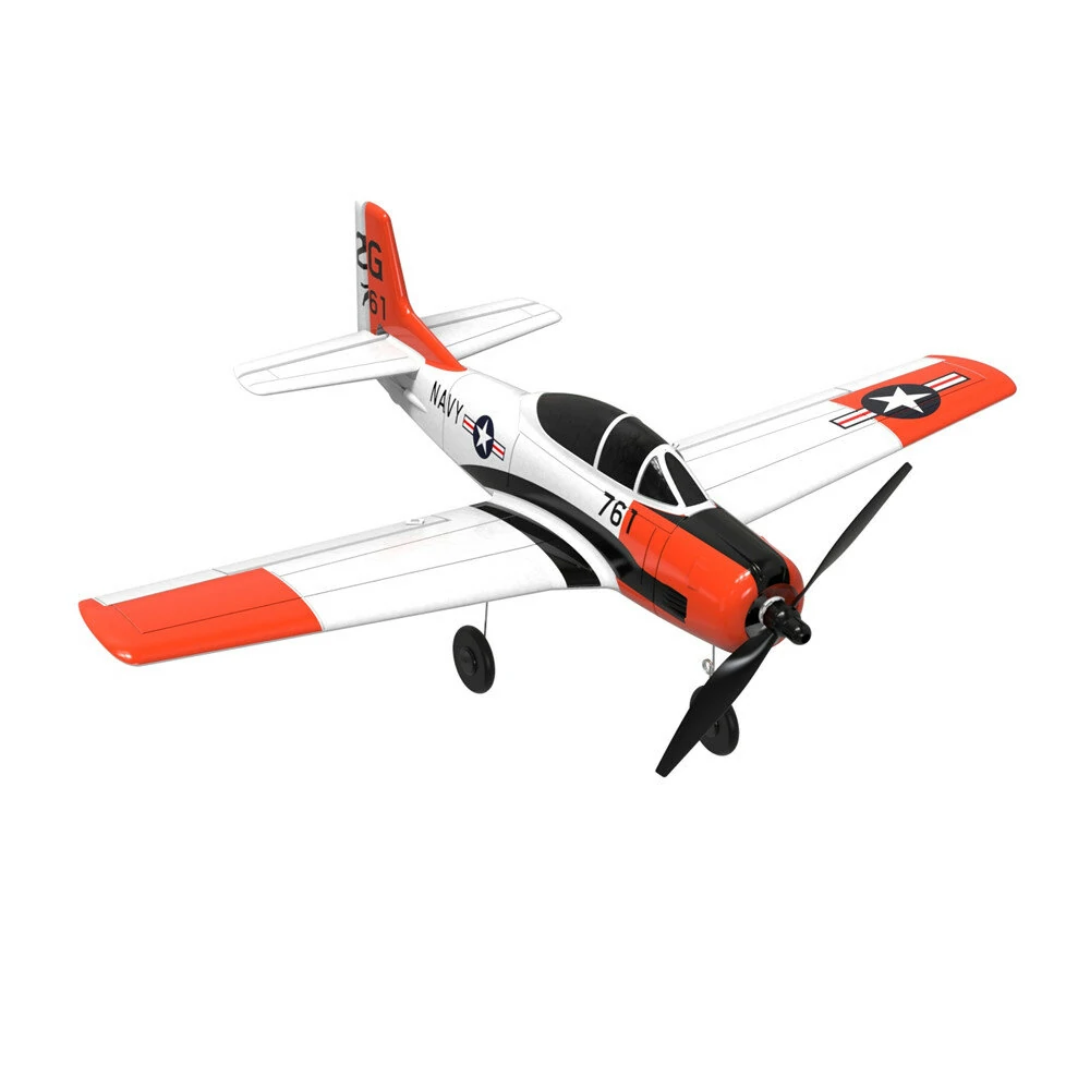 Eachine Mini T-28 Trojan EPP 400mm Wingspan 2.4G 6-Axis Gyro RC Airplane Trainer Fixed Wing RTF Mode 2 One Key Return for Beginner Two Batterries/Three Batterries