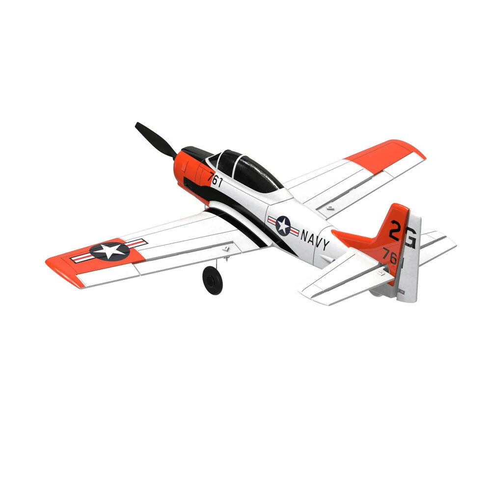 Eachine Mini T-28 Trojan EPP 400mm Wingspan 2.4G 6-Axis Gyro RC Airplane Trainer Fixed Wing RTF Mode 2 One Key Return for Beginner Two Batterries/Three Batterries