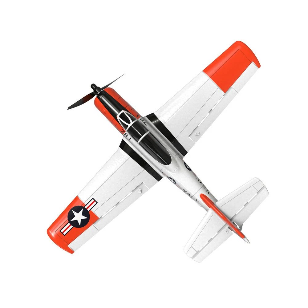 Eachine Mini T-28 Trojan EPP 400mm Wingspan 2.4G 6-Axis Gyro RC Airplane Trainer Fixed Wing RTF Mode 2 One Key Return for Beginner Two Batterries/Three Batterries