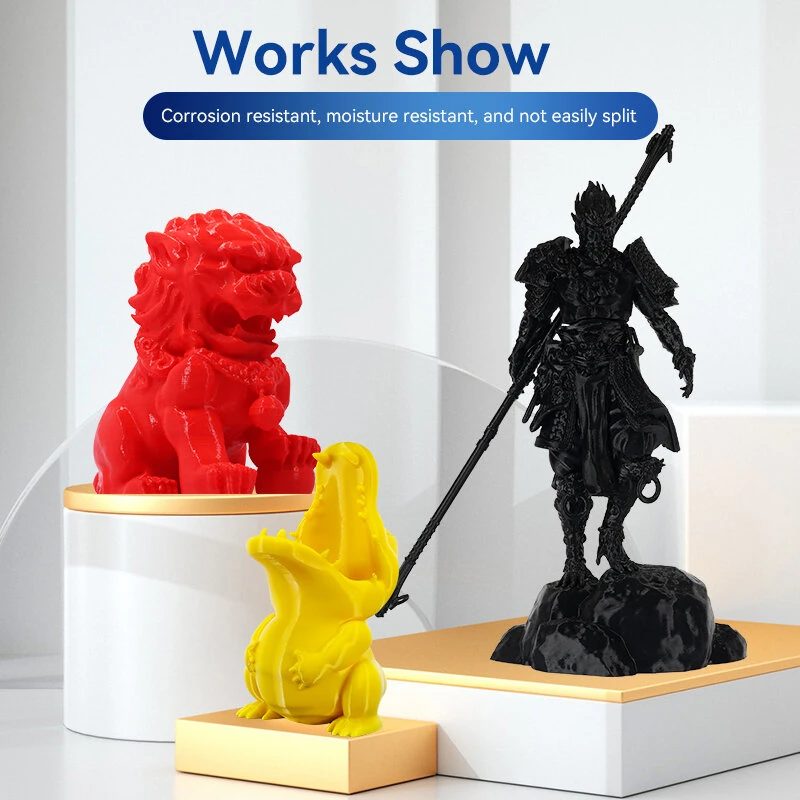 KINGROON PETG 3D Printer Filament 1.75mm 5kg Black/White/Grey/Red/Dark Blue/High Strength Easy to Print Eco-Friendly No Bubbles Smooth Printing High Precision