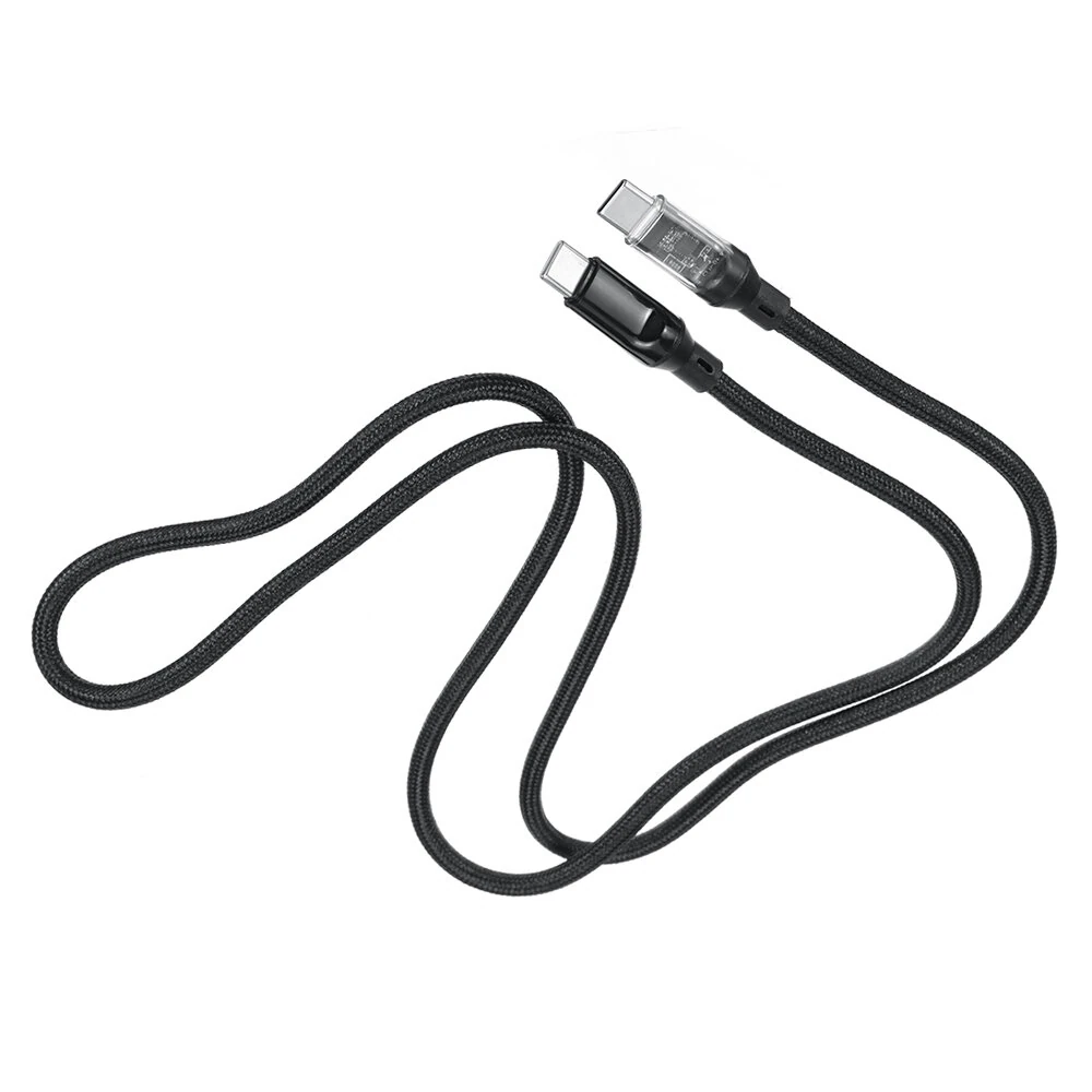 120W USB-A to Type-C Cable with Digital Display Fast Charging Data Transmission Copper Core Line 1M/2M Long for iPhone 15 15 Plus for Huawei Pura 70 Ultra for Xiaomi Civi 4 Pro for Samsung Galaxy S24