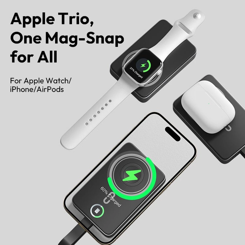 Romoss WM010-191 Wireless Magnetic Power Bank 30W 37Wh 10000mAh Integrated Cable Power Bank with 3 Inputs & 3 Outputs Fast Charging External Battery Power Supply for iPhone 16 16 Pro 15 14 13 for Huawei Pura X for Xiaomi 15 Ultra for Samsung