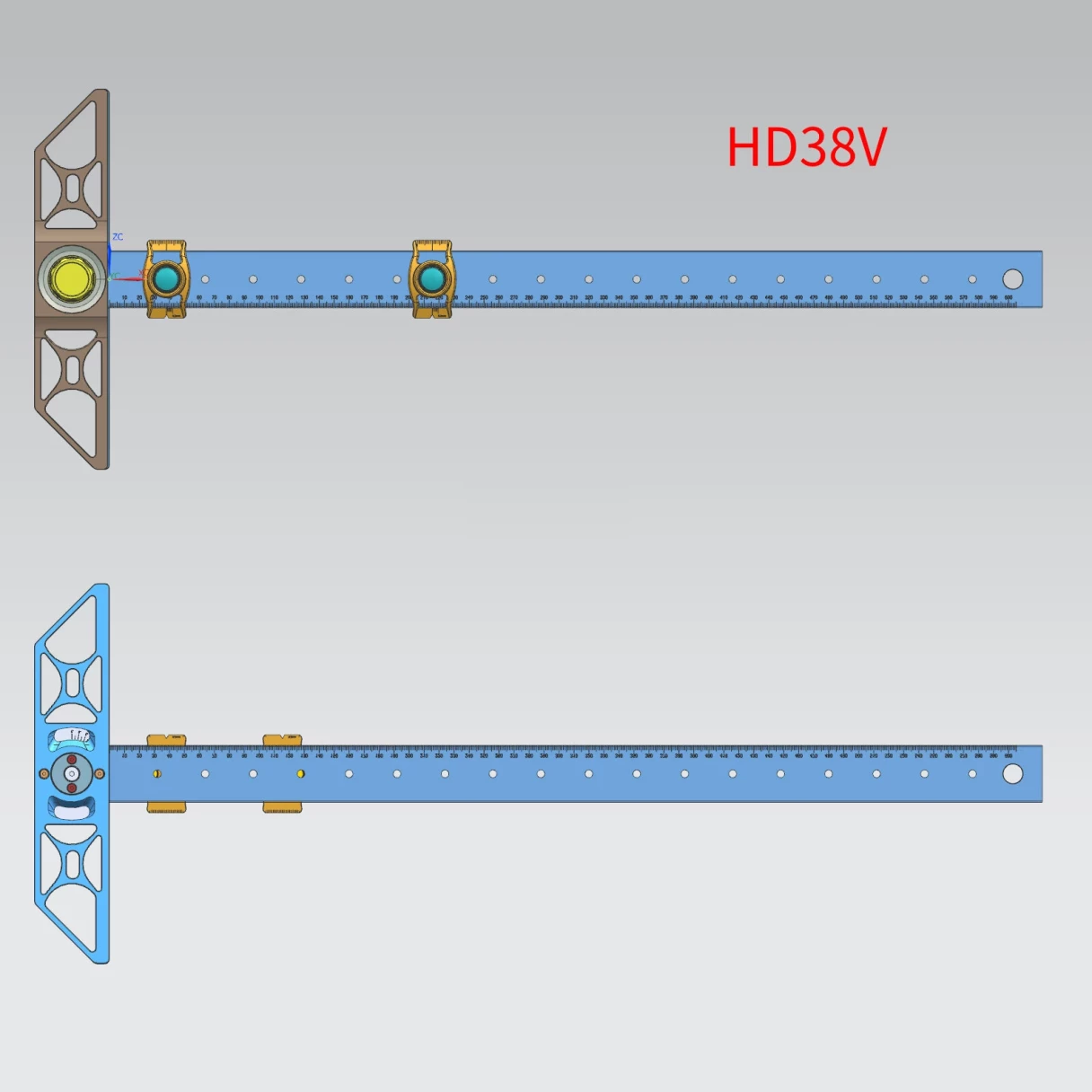HONGDUI Hooked On Wood HD38 TrueMark Ruler HD38V Adjustable TrueMark Ruler Hadfield Steel Woodworking Scriber