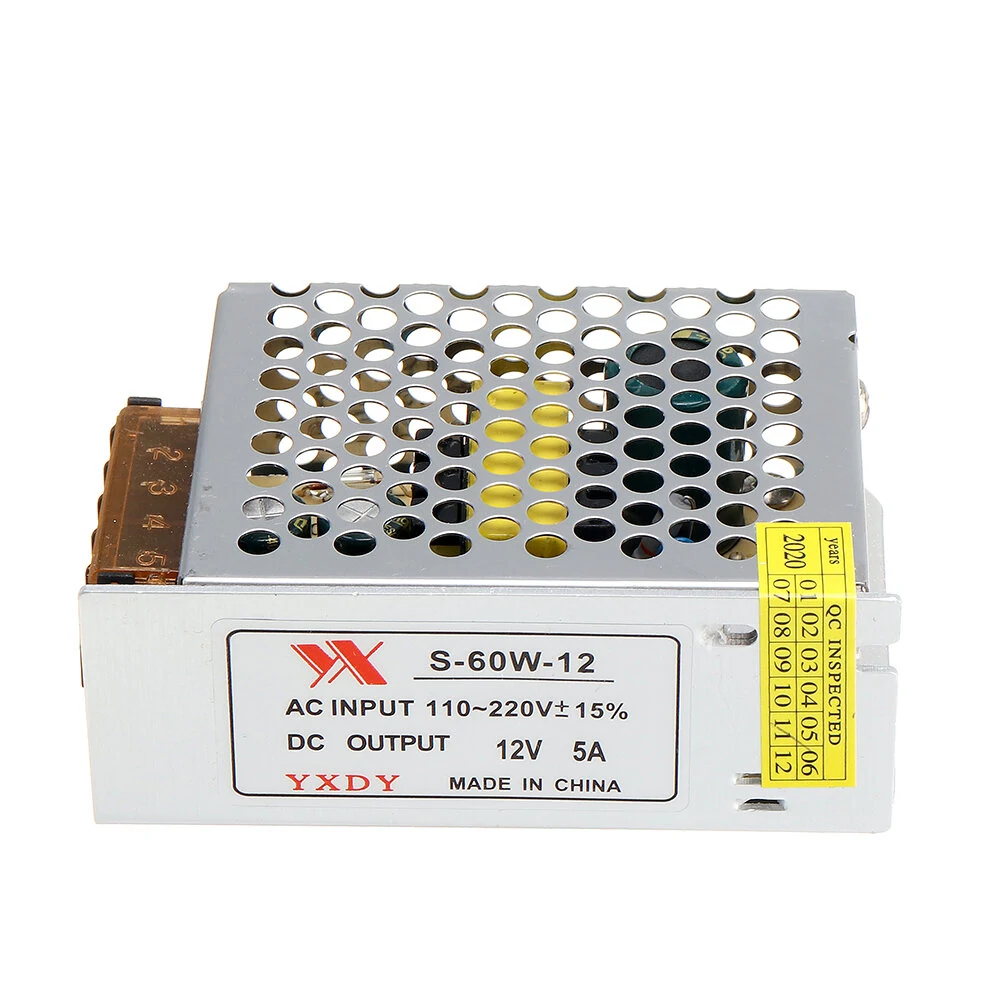Geekcreit® AC 100-240V to DC 12V 5A 60W Switching Power Supply Module Driver Adapter LED Strip Light
