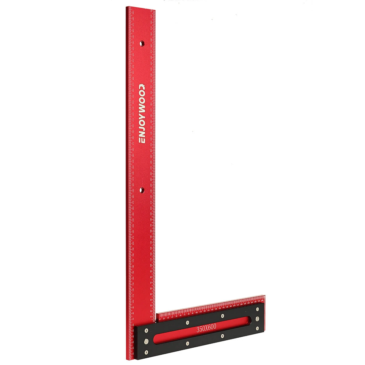 ENJOYWOOD 600mm Aluminum Alloy Carpenter Square Framing Square Right Angle Ruler for Woodworking Square Setting Marking