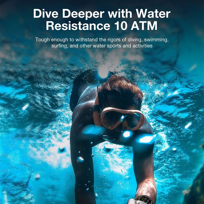 BlitzWolf BW-Voyager1 1.43-inch AMOLED GPS Double Straps Compass & Barometer 10ATM Waterproof bluetooth Call Heart Rate Blood Oxygen Monitor Sleep Monitoring Menstrual Cycle Multi-sports Outdoor Smart Watch