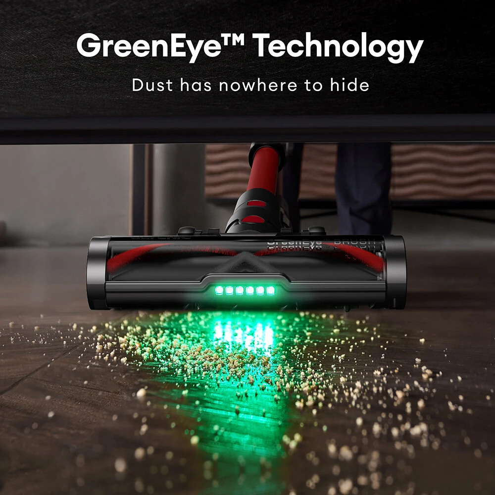 [EU Direct] Proscenic P16 & Ultenic U16 Flex Cordless Stick Vacuum Cleaner,180°Bendable Wand, Green LED Headlight, Digital LED Display, Rechargeable Lightweight Stick Vacuum for Home