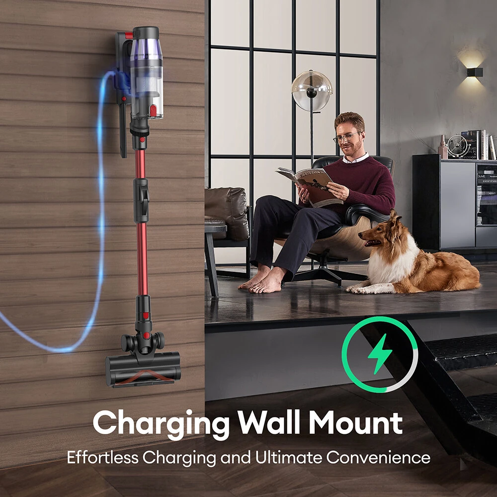 [EU Direct] Proscenic P16 & Ultenic U16 Flex Cordless Stick Vacuum Cleaner,180°Bendable Wand, Green LED Headlight, Digital LED Display, Rechargeable Lightweight Stick Vacuum for Home