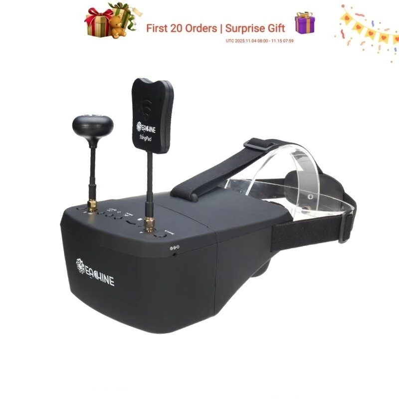 Eachine EV800D 5.8G 40CH Diversity FPV Goggles 5 Inch 800*480 Video Headset HD DVR Build in Battery