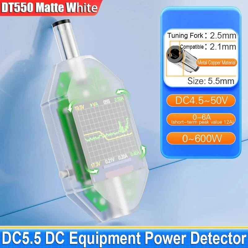 ATORCH DT550 Digital Voltage Current Tester DC4.5-50V Max 12A 600W Power Capacity Meter High Precision Energy Monitoring Device