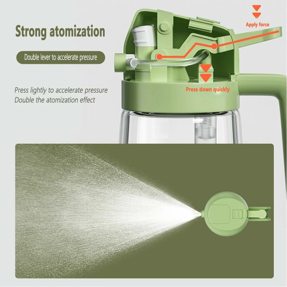 Two in One Oil Dispenser Oil Sprayer Refillable Oil Sprayer Commercial Food Grade Spray Bottle Oil Mister for Cooking Baking Frying BBQ