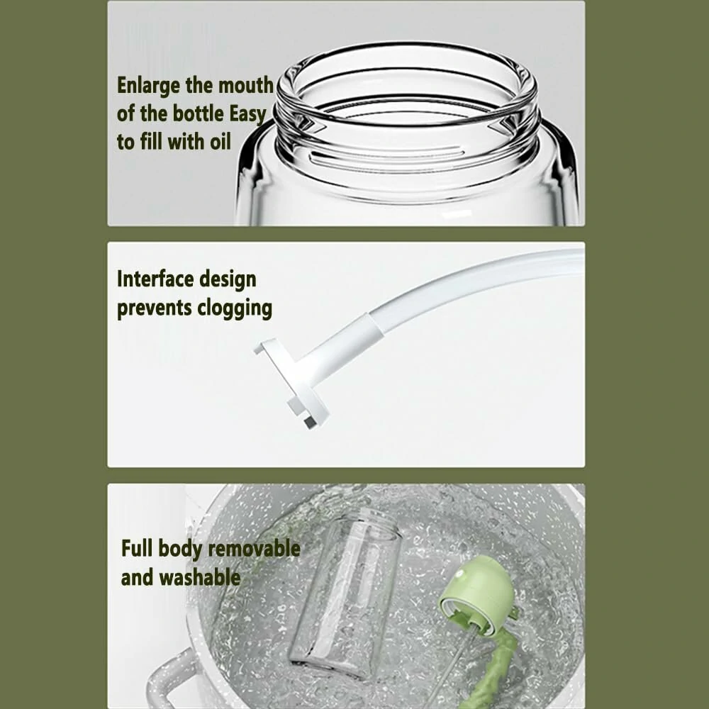 Two in One Oil Dispenser Oil Sprayer Refillable Oil Sprayer Commercial Food Grade Spray Bottle Oil Mister for Cooking Baking Frying BBQ