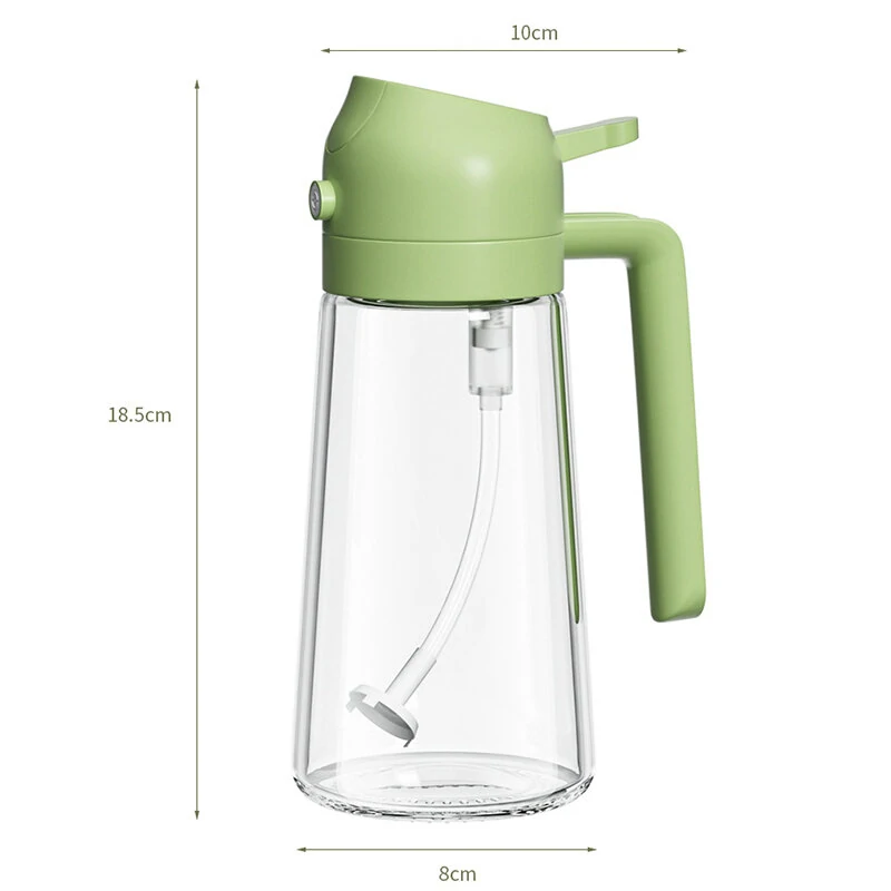 Two in One Oil Dispenser Oil Sprayer Refillable Oil Sprayer Commercial Food Grade Spray Bottle Oil Mister for Cooking Baking Frying BBQ