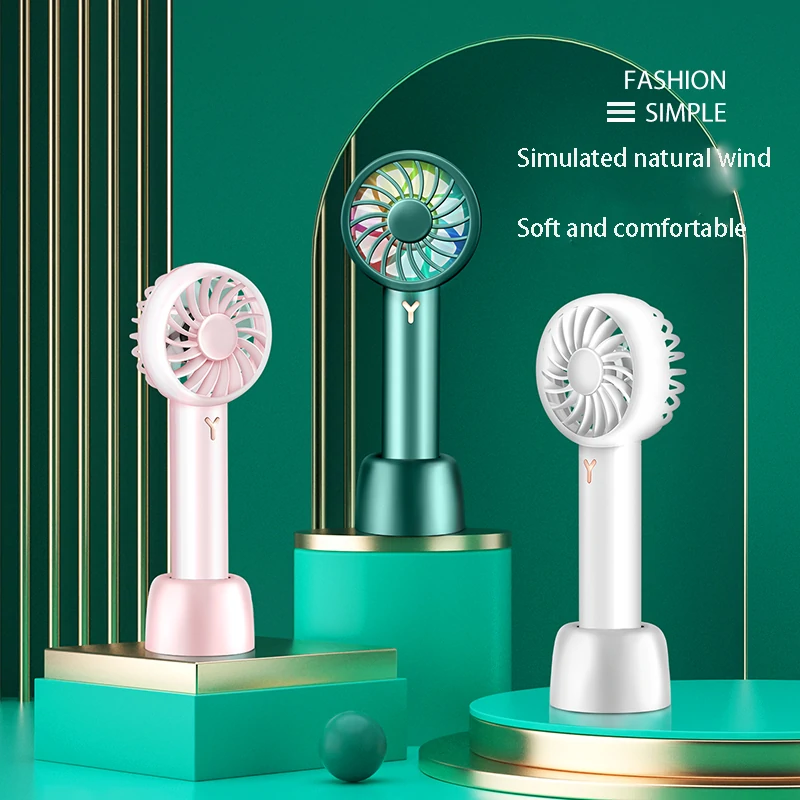 AGSIVO Portable Handheld Fan USB Rechargeable 3 Adjustable Speed Cooling Fan