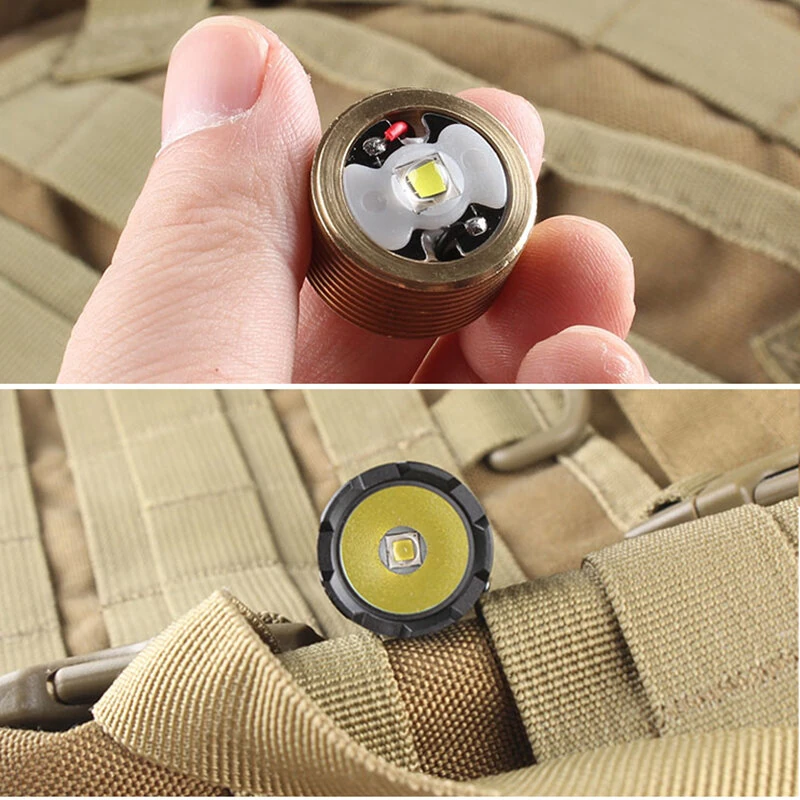 Convoy S2+ Black XM-L2 7135*8 Orange Peel EDC Flashlight, Stong Light Powerful Compact. Ideal for Outdoor Adventure