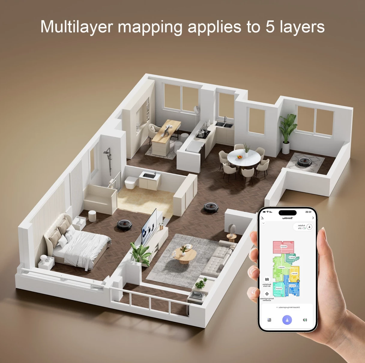 [EU Direct]Teendow D10S MAX LDS Robot Vacuum Cleaner 4500Pa Cordless Vacuum Cleaner Robot with Mopping Function Support TUYA Google Assist Amazon Alexa