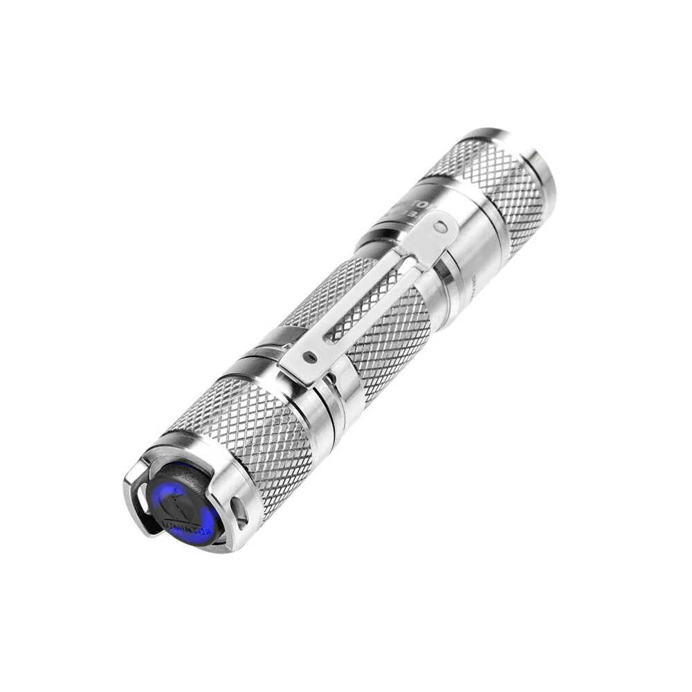 LUMINTOP Tool AA 3.0 900Lumens Mini EDC Powerful Flashlight Super Bright EDC Titanium Alloy Pocket Lamp Mini LED Torch 5 Mode by 14500 Battery for Camping Self Protection