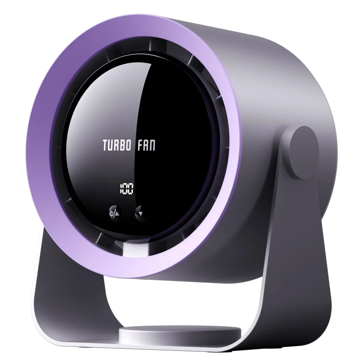 Digital Display High Speed Turbine Small Fan Desktop Small Electric Fan Type C Strong Wind Circulating Air 100 Steps Of Stepless Speed Adjustment