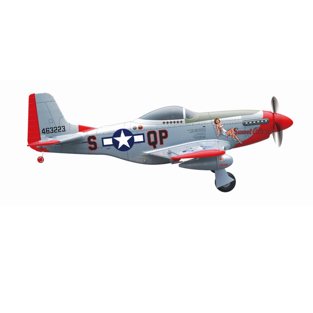 MO-FLY P-51D Mustang 1/16 Scale 685mm Wingspan 2.4GHz 10CH Built-in Gyro 3D/6G Switchable One Key Aerobatics Brushless EPP FPV RC Airplane Glider BNF/RTF Compatible DSM SBUS