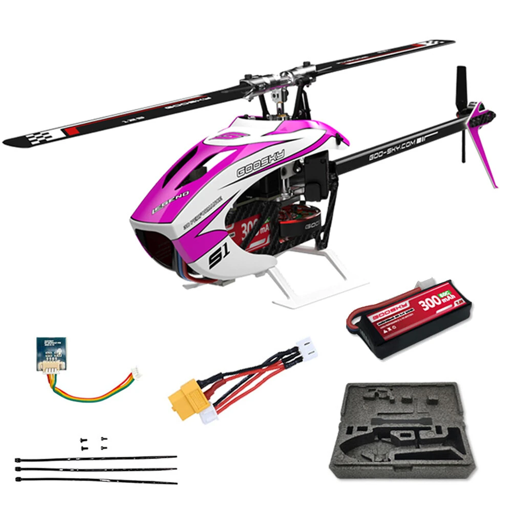 GOOSKY S1 New Edition 6CH 3D Aerobatic Dual Brushless Direct Drive Motor RC Helicopter Adds ELRS Interface with GTS Flight Control System BNF/RTF