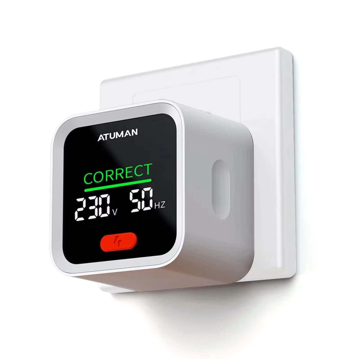 ATuMan ST2 Socket Tester Smart Plug Analyzer LCD Display Voltage Tester GFCI Test Electrical Wiring Checker 90-250V Universal Socket Tester