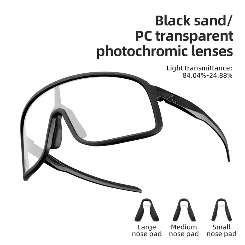 ROCKBROS SP350 Photochromic Cycling Goggles Anti-Fog HD Large-frame Lens Outdoor Sports UV400 Protection Sunglasses