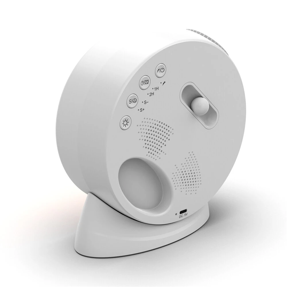 Elfeland Multifunctional Starry Sky Projector Lamp with 13 Star Films Bluetooth Speaker Night Light White Noise Sleep Aid Sounds Time Display Alarm Remote Control