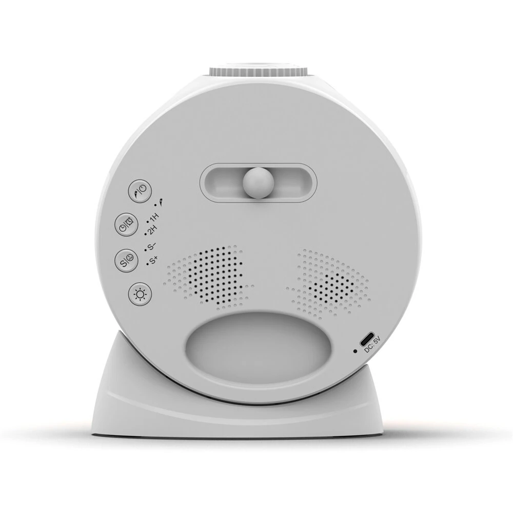 Elfeland Multifunctional Starry Sky Projector Lamp with 13 Star Films Bluetooth Speaker Night Light White Noise Sleep Aid Sounds Time Display Alarm Remote Control