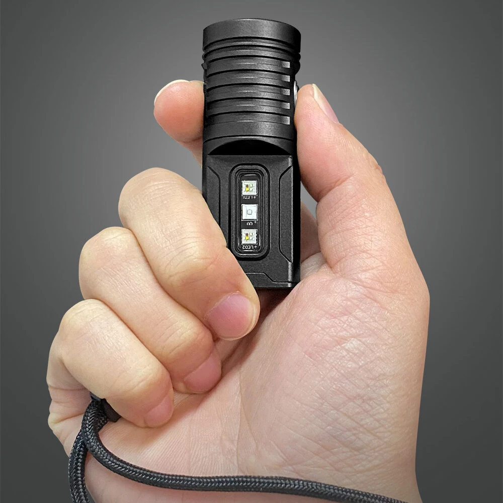 Lumintop GT NANO 5.0 1400LM EDC LED Flashlight with RGB UV Sidelight Come With 2pcs 10280 Battery USB TYPE-C Rechargeable Mini LED Torch Compact EDC Survival Tools