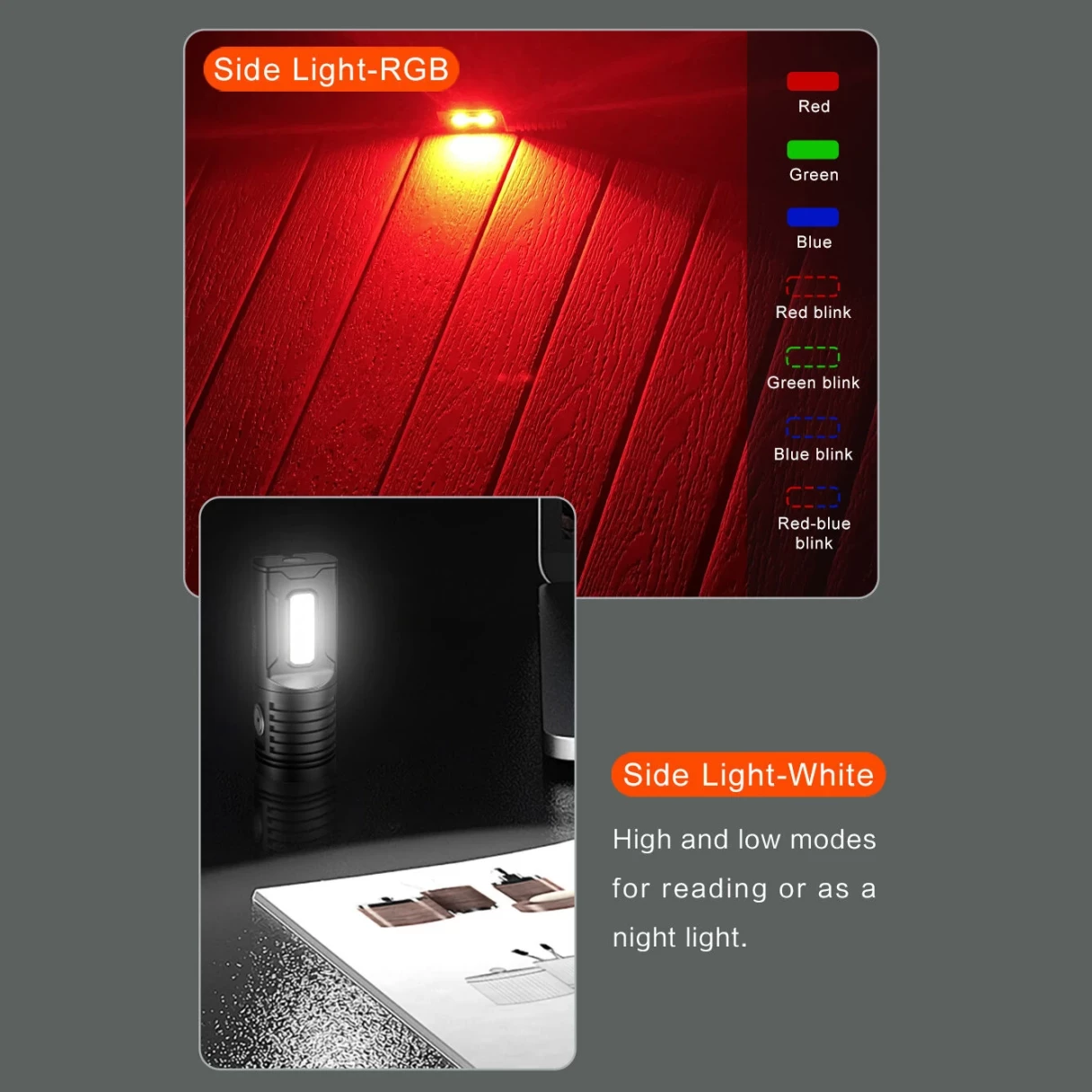 Lumintop GT NANO 5.0 1400LM EDC LED Flashlight with RGB UV Sidelight Come With 2pcs 10280 Battery USB TYPE-C Rechargeable Mini LED Torch Compact EDC Survival Tools