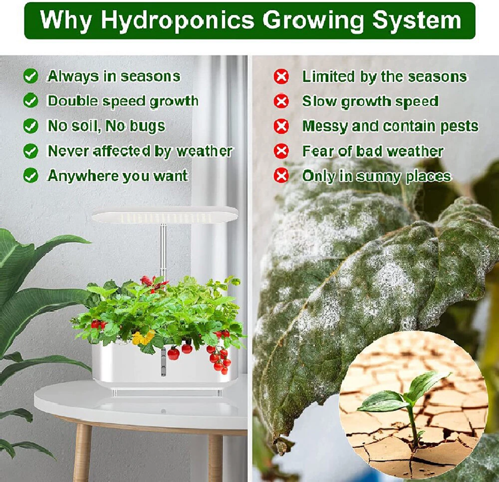 LED Plant Growth Light Smart Hydroponic Plant Machine Full Spectrum Indoor Fruit and Vegetable Planting Cultivator Ornamental Decoration