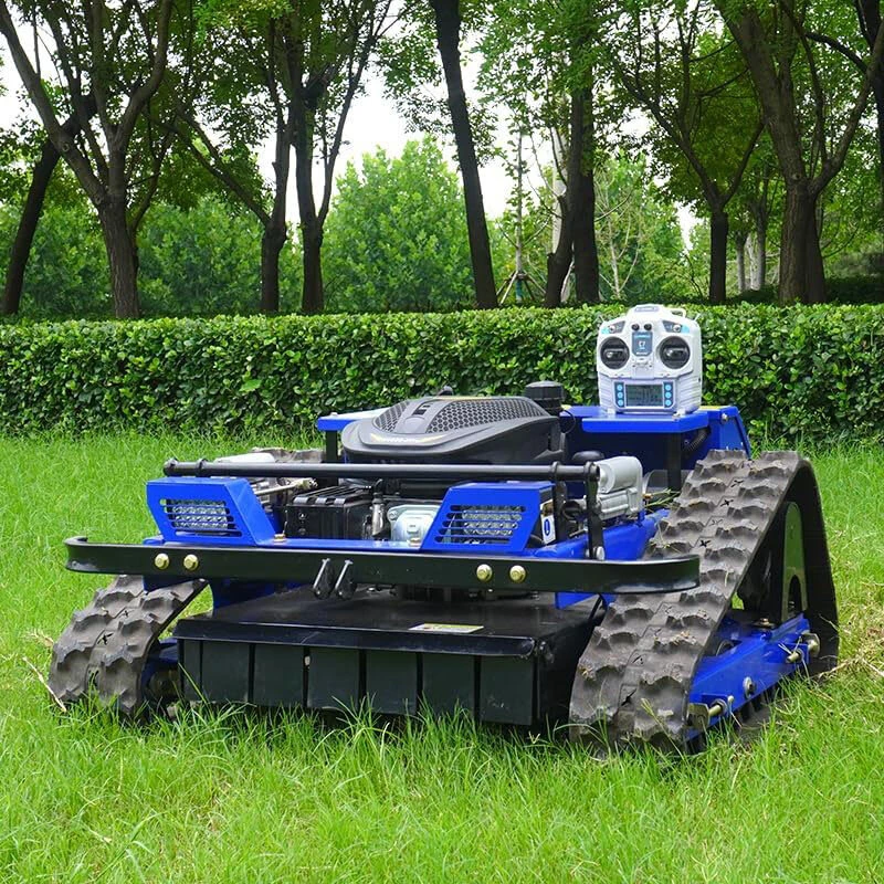 RV225 Remote Control Robot Lawn Mower Snowplow 600m Range 9hp Engine Adjustable 10-150mm Cutting Height 1500m²/h Efficiency