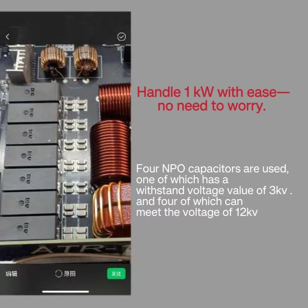 AMNVOLT ATR1000 1000W 1.8-30MHz Automatic Antenna Tuner HF Shortwave Radio Tuner Supports WIFI Remote Control For YAESU ICOM