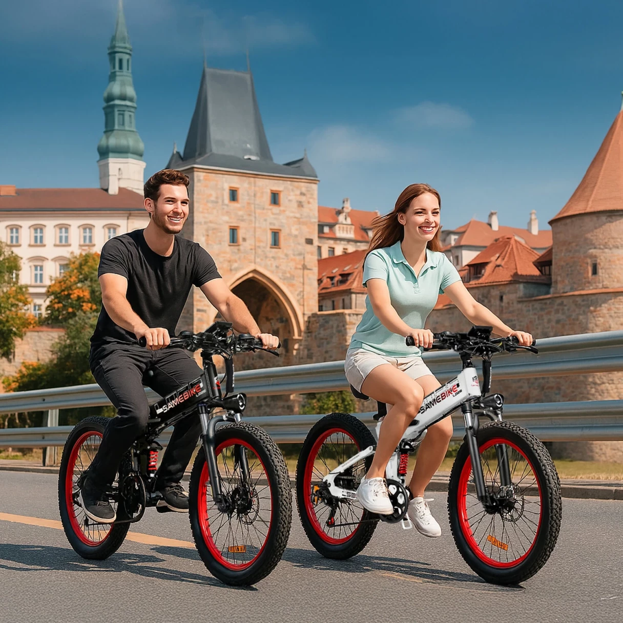 [EU DIRECT] SAMEBIKE LO26 Plus Electric Bike 48V 15AH 1000W Motor Recommended Top Speed 25KM/H 26 Inches Tire Electric Bike 50-100km Mileage Max Load 150Kg