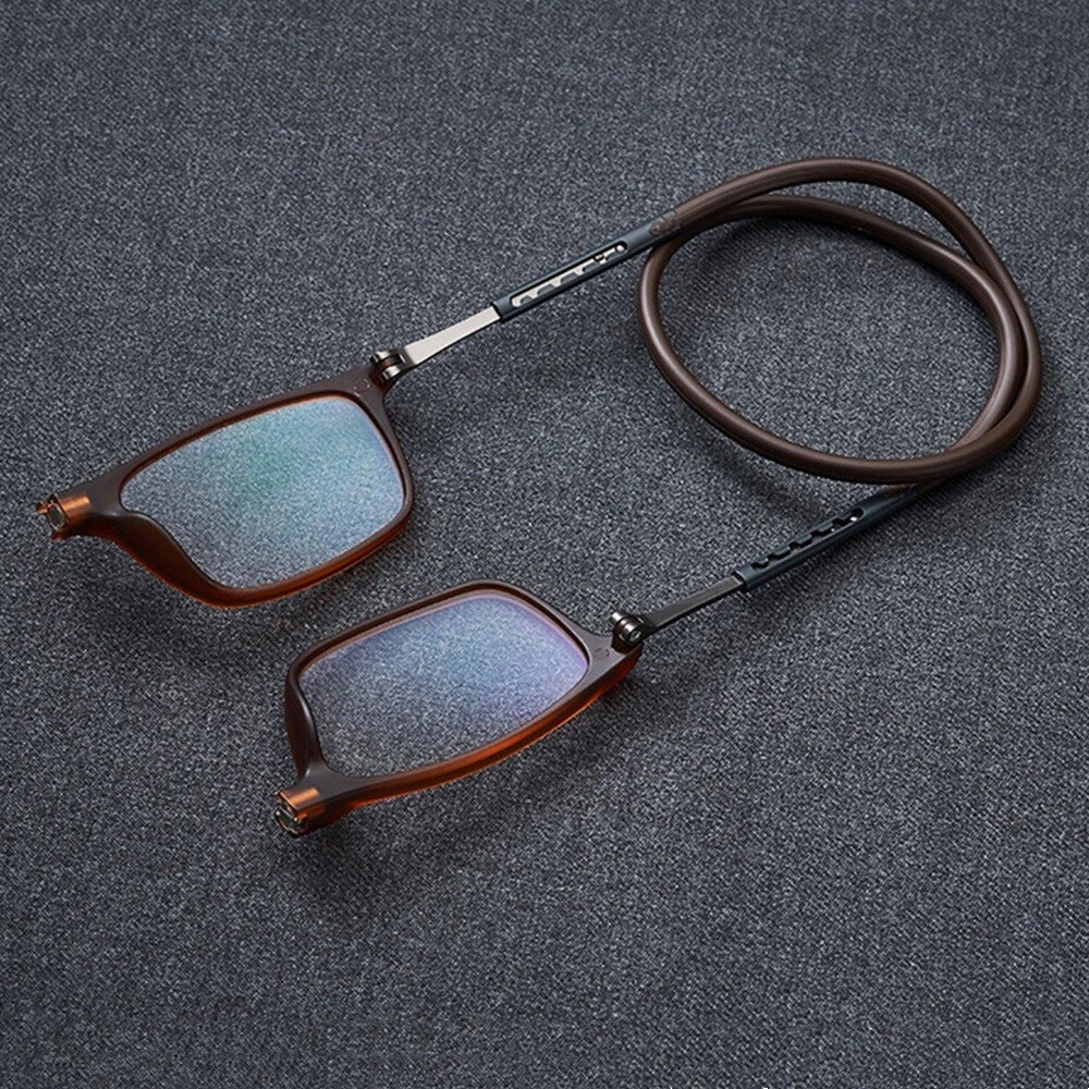 Folding Portable Hang Neck Magnetic Reading Glasses Lightweight Anti-blue Light HD Eye Protection Presbyopia Glasses