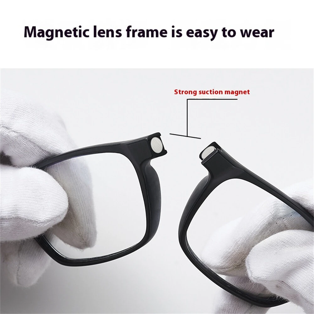 Folding Portable Hang Neck Magnetic Reading Glasses Lightweight Anti-blue Light HD Eye Protection Presbyopia Glasses