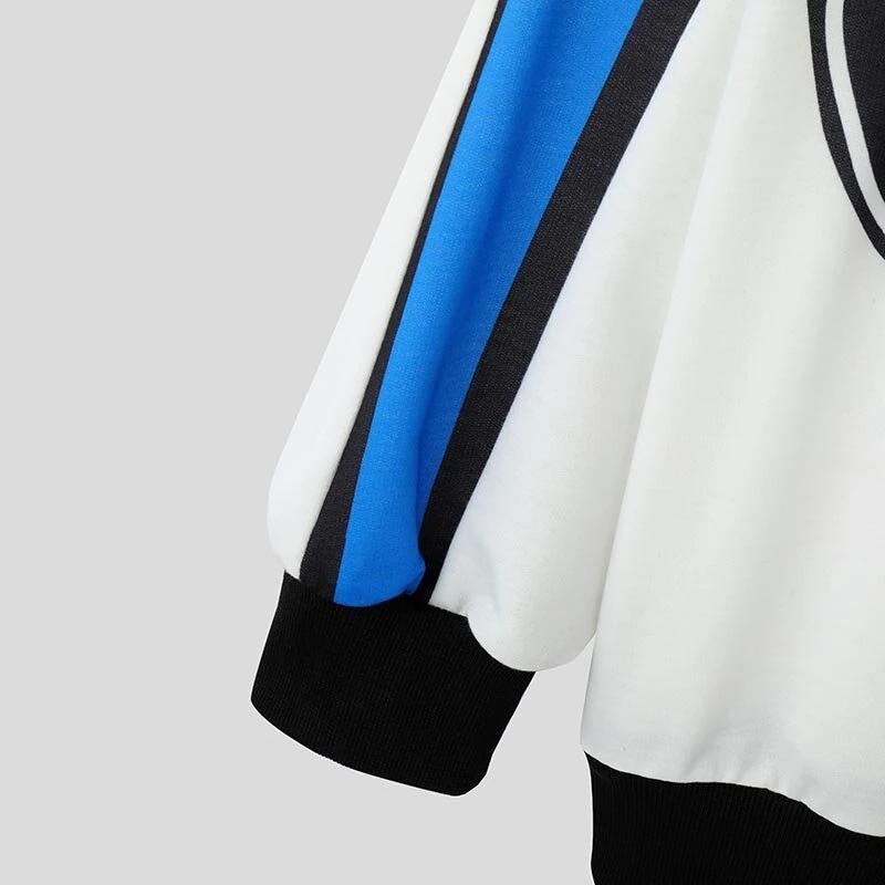 INCERUN Mens Contrast Color Print Half-Zip Long Sleeve Hoodie Sports Stand-up Collar Pullover Hoodies