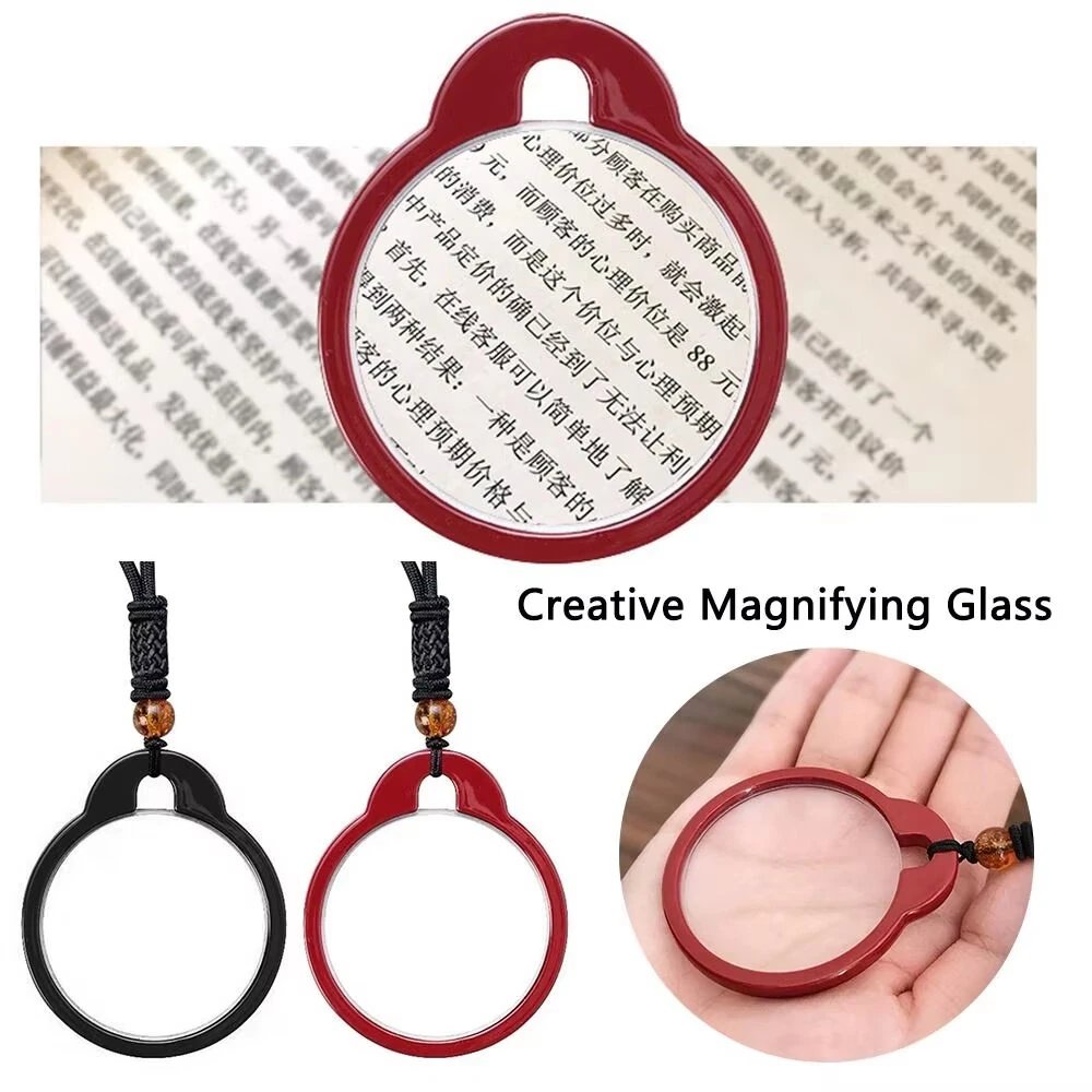 1Pcs Lightweight Portable Hanging Neck Single Reading Glasses HD Anti-blue Light Anti-loss Hand-woven Lanyard Pendant Presbyopia Glasses